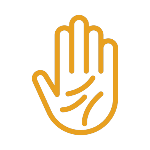 Palmistry hand illustration