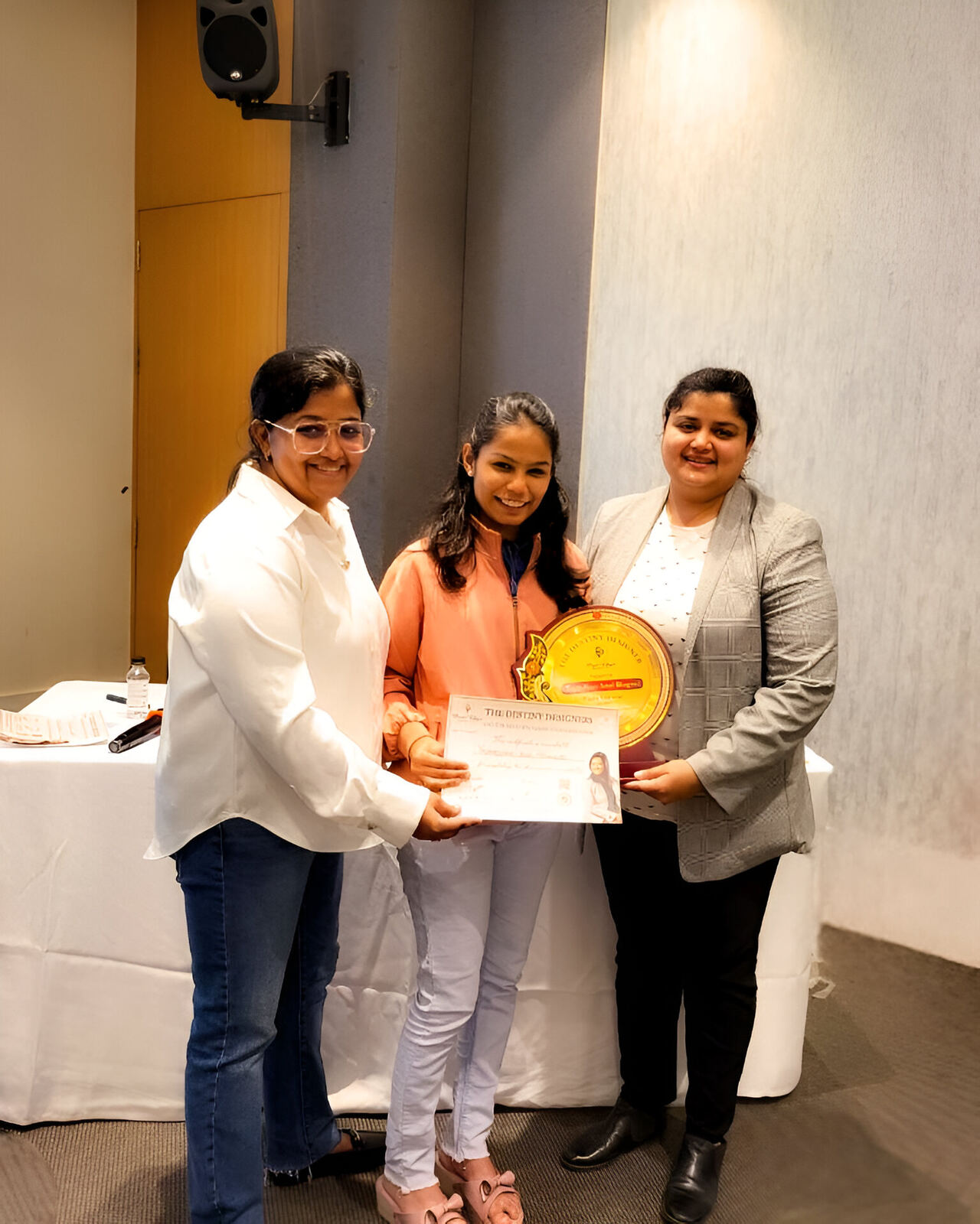 Prachi Fulfagar with awardees from her Destiny Designers initiative